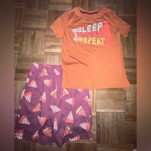 Cat & Jack Orange and Purple Kids Pajama Set